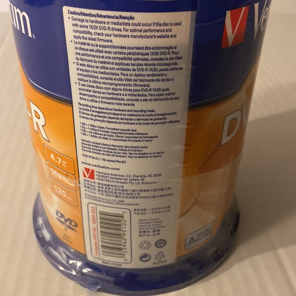 Verbatim New 100 Pack DVD-R Discs - Picture 6 of 10